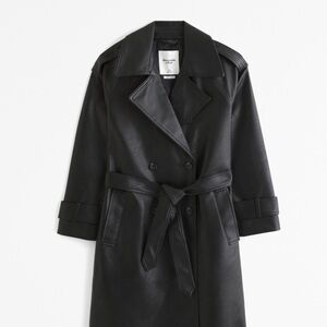NWT Abercrombie Vegan Leather Trench